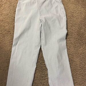 Max Studio Light Blue & White Pinstripe Chinos